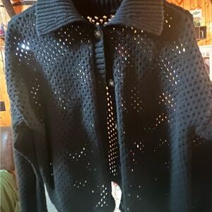 Chic Black Knit Cardigan